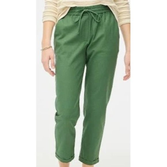 J. Crew Linen-cotton Blend Drawstring Pant Size 8 - Picture 1 of 9